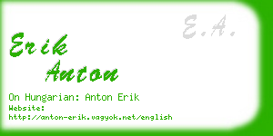 erik anton business card